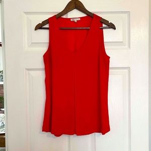 Red Sleeveless Blouse